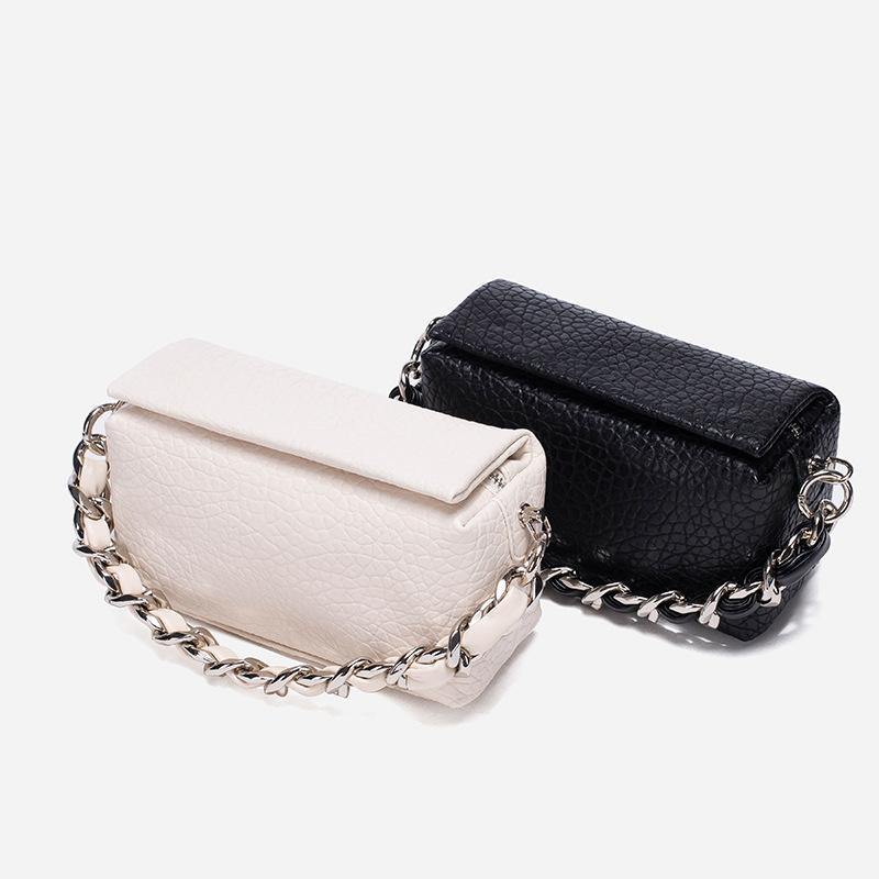 Высококачественная сумка-мессенджер Chains для женщин, новая мягкая кожаная текстурированная сумка-коробка, темперамент, универсальные сумки для поездок на работу