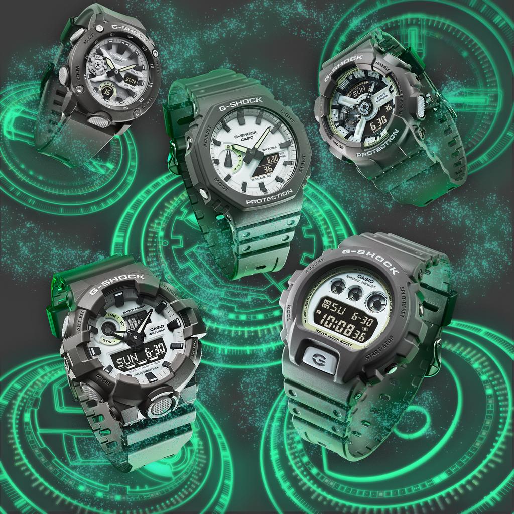 Casio Мужские часы G-SHOCK, смола, водостойкость 200 м, цифровые, ударопрочные, кварцевые, GA-2000HD-8A
