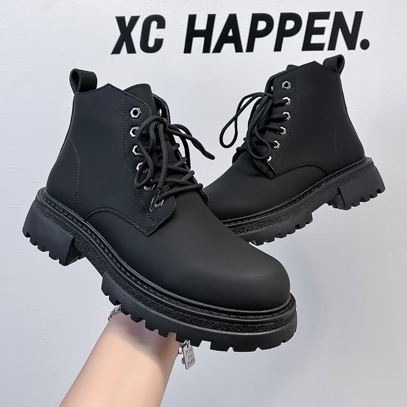 Зимние бархатные ботинки Martin мужские в британском стиле высокие кожаные ботинки локомотив инструментальные ботинки большие ботинки 25006-A