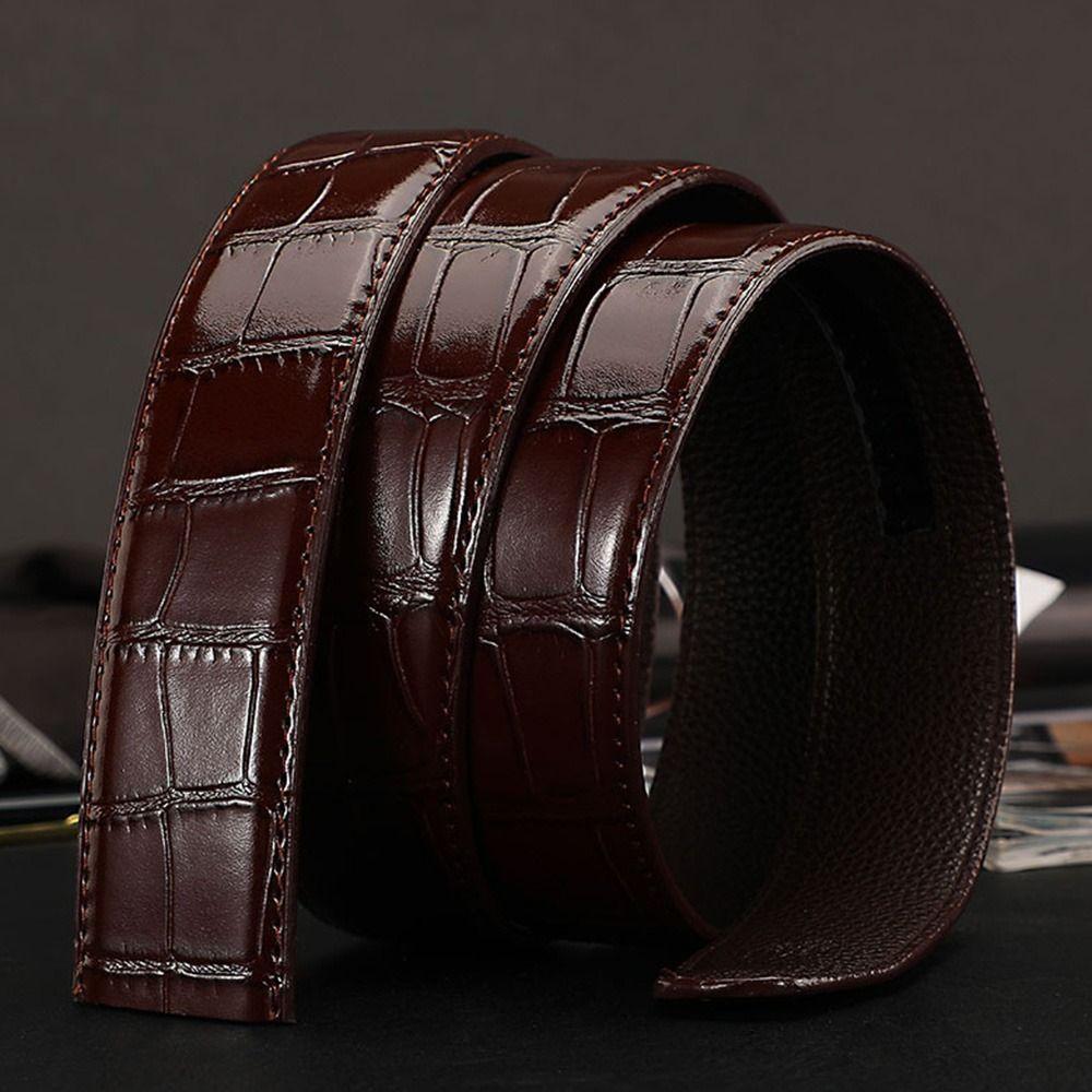 3,5 см пояс из натуральной кожи классический пояс с непористым узором под крокодила