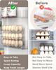Large Capacity Egg Holder For Refrigerator Door,Egg Dispenser For Refrigerator,3 Layer Egg Storage Container For Refrigerator