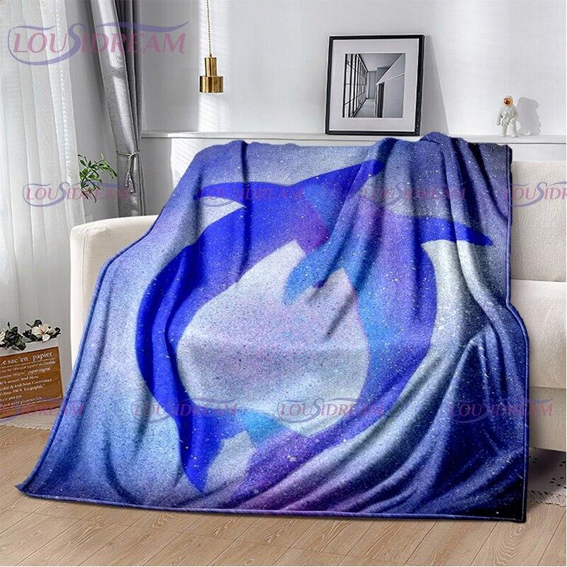Dolphins Blanket Ocean Animal Sea Life Super Soft Warm Print Throw Blanket for Kids Adult Office Bed Sofa Couch Napping Blanket