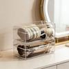 Clear Transparent Storage Box Large Capacity Hair Accessories Storage Box Living Room