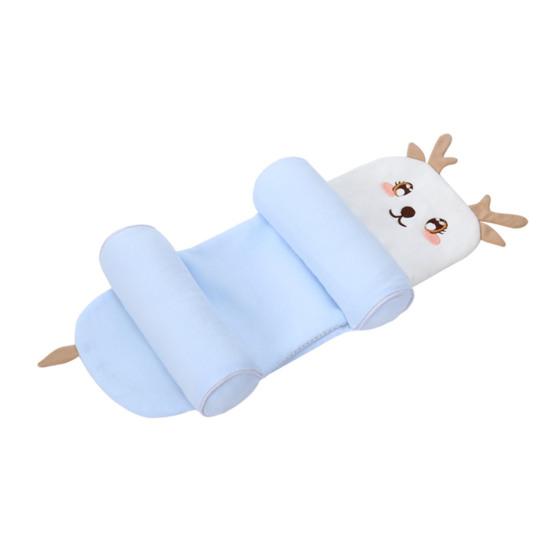 Хлопковая подушка для поддержки ребенка Регулируемая подушка для головы младенца для новорожденных 0-12 месяцев Эргономичный дизайн Подушка для детской кроватки