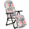 Deckchair Garden Chair Folding Beach Lounger Cushion Footrest Comfortable