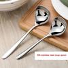 Long Handle Hotel Hot Pot Spoon Thicken Soup Ladle Korean Stainless Steel Spoon  Cooking Utensils