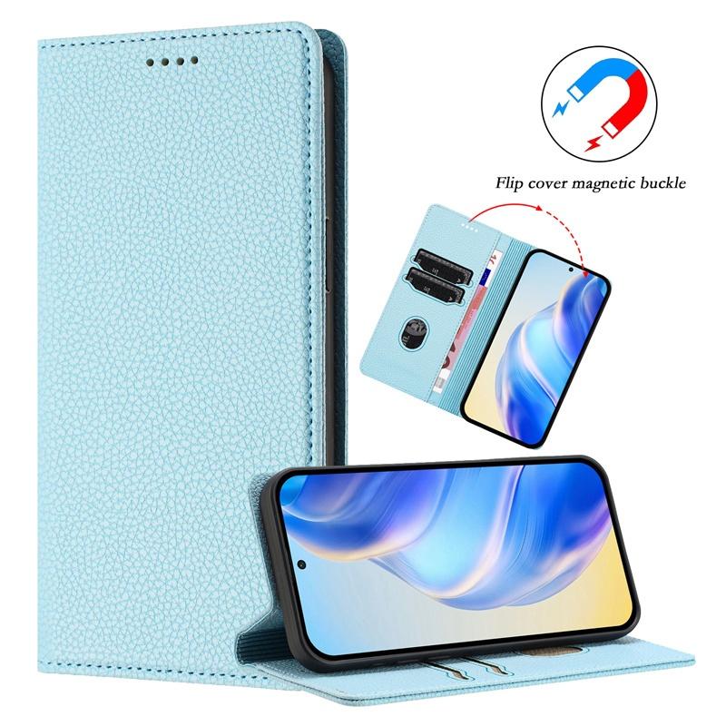 Leather Case For Vivo Y19S Y28 Y73 2021 Y76 Y300 Iqoo Z9 Turbo Z9X Z9S Pro 4G 5G Auto Closing Card Slot Wallet Flip Cover Casing