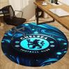 Chelsea F.C Pattern Round Rug, Indoor/Outdoor Mat, for Picnic, Gameroom, Bedroom, Office, Living Room, Home Decor Carpet, Birthday Gift