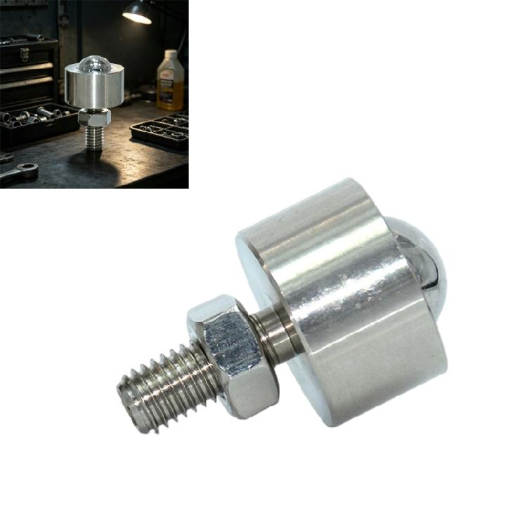 Ball Transfer Unit with Steel Body, Mount Collar and Base Post for Material Guidance and Fixture Base Tasks Use