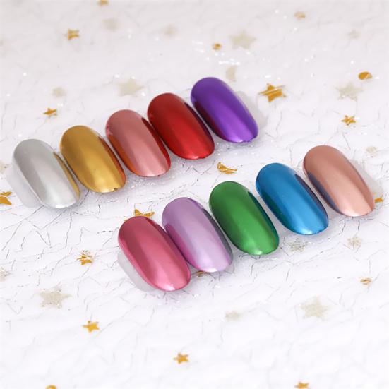 2ml Super Shine Ultra Thin Metallic Mirror Nail Art Powder Manicure Decoration