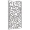 Vidaxl Ogrodowa Dekoracja Ścienna, 105X55 Cm, Stal Kortenowska, Muszle
