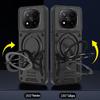 For Xiaomi Redmi Note 14 Pro+ 5G Magnetic Case Shockproof TPU + PC Phone Back Cover with Kickstand