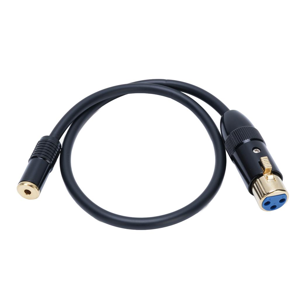 XLR to 3.5mm Stereo Cable 1.6ft XLR Female to 3.5mm 18 Inch Female Balanced Sound Converter