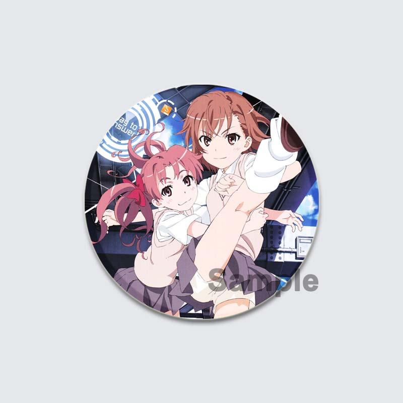 32/44/58 мм A Certain Scientific Railgun HD Брошь Значок Аниме Мультяшная Фигурка Мисака Микото/Ваннай Кинухо Круглые Демонстрационные Булавки Ювелирные Изделия Подарки