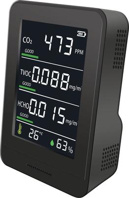 [Сделано в Японии] Многофункциональный CO2-метр OMNI с сигнализацией, температурой, влажностью, перезаряжаемый, настольный тип