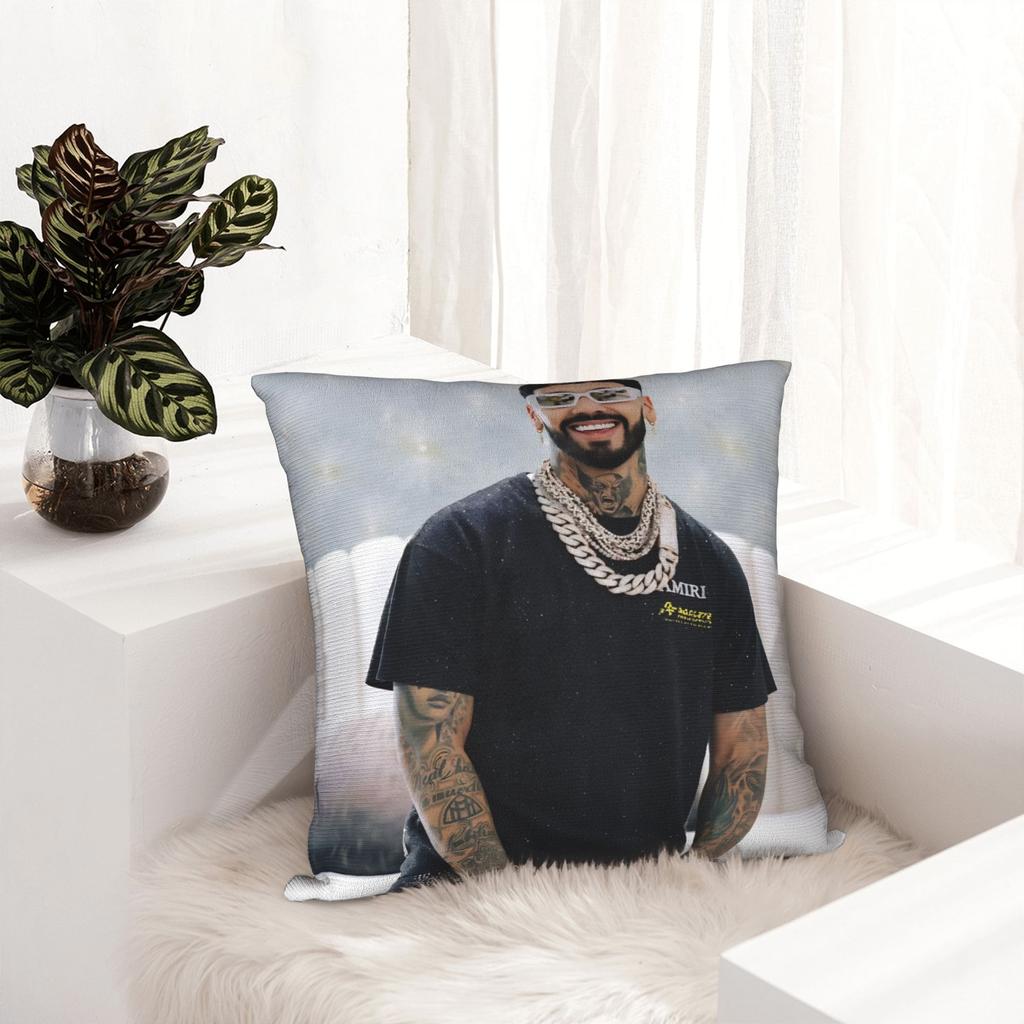 Anuel AA Rapper Singer Pillow Covers Merchandise Soft Cushion Cover Decoration Pillow Case Cover Sofa Multi Size