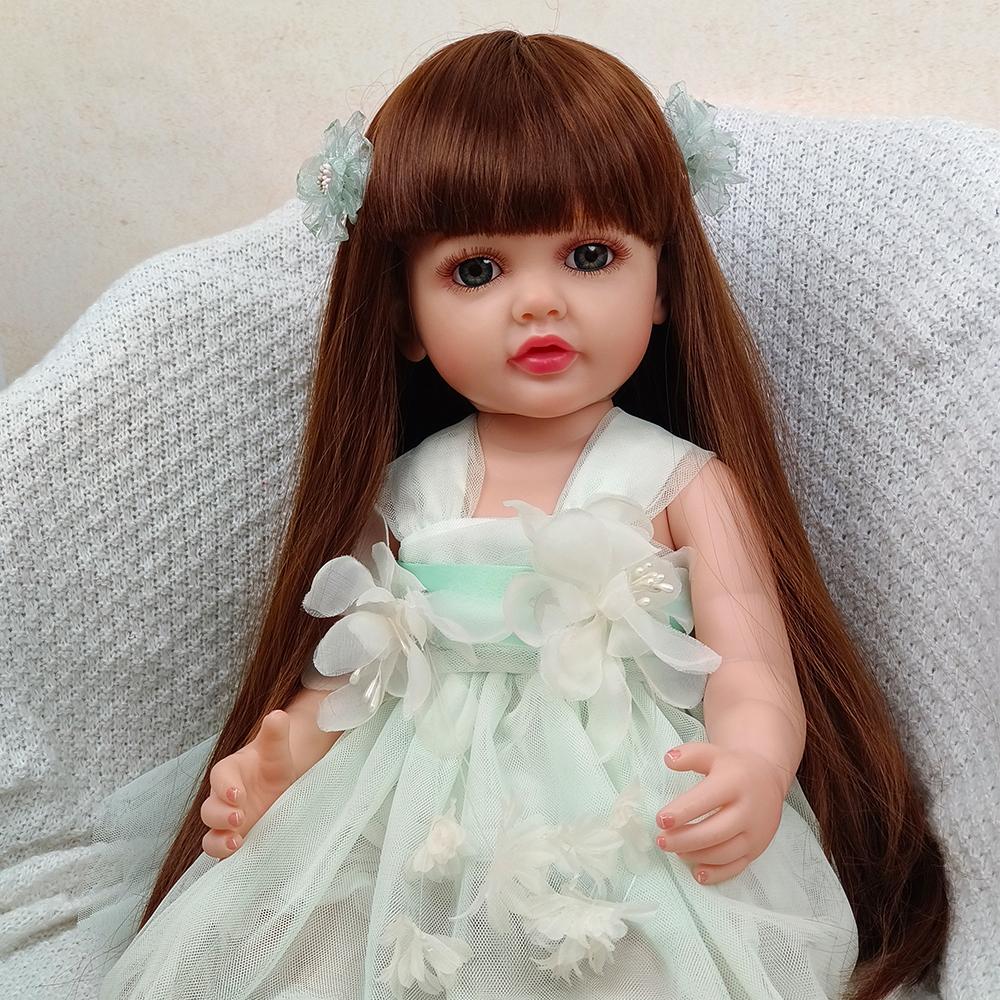 55 см детская силиконовая кукла реборн для девочек 55 см милая BB для новорожденных реалистичная мягкая форма наборы кукол принцесса милый подарок игрушки для детей
