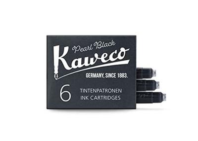 Картриджи с чернилами Kaweco Жемчужно-черные INK-BK 6 штук импортный продукт сменный картридж канцелярские товары офисные принадлежности.