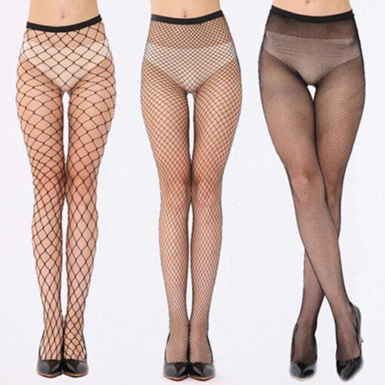 Women Sexy Fishnet Hollow Pantyhose Punk Stockings Stretchy Tights One Size