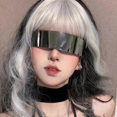 Солнцезащитные очки Futuristic Warrior: Модные интегрированные очки для вечеринок с персонализированной повязкой на голову