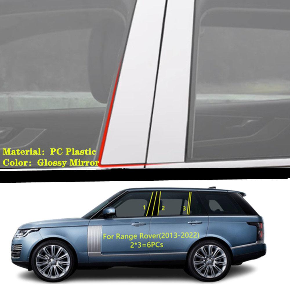Car TPU/Glossy Mirror Pillar Post Cover For Land Rover Range Rover 2002 2003 2004- Door Trim Window Stickers Accessories