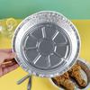 50Pcs Round Foil Trays Non-Stick Foil Food Container Portable Air Fryer Liner  Roasting