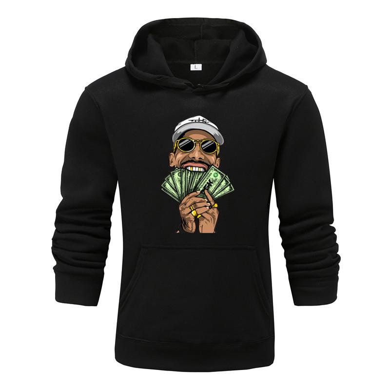 Осень и зима, новая персонализированная одежда с принтом доллара для мужчин и женщин, толстовка с капюшоном для любителей, пуловер для бега, спортивная толстовка