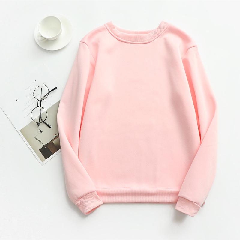 TWINFLAMES New Hoodie Women Oversized Wool Sweatshirt Casual Long Sleeve Top O Collar Loose Casual Long Sleeve Jumper Top