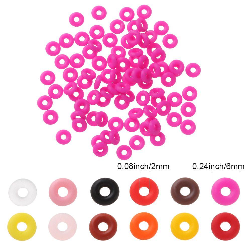 End Tackle Accessory Bracelet Bead Fixed Flat Round Matt Rubber Stopper Tippet Rig Ring O Ring