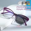 Cat Eye Myopia Photochromic Glasses For Women Men Ultra-Light Color Change Near Sight Eyewear Fashion Eyeglasses Diopter