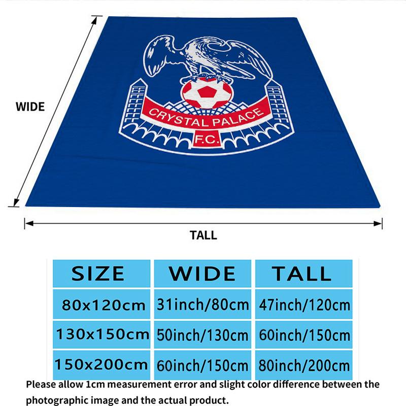 1PC Crystal Palace Football Club Patterned Flannel Blanket Suitable For All Seasons For Home Decor Warmth And Comfort Gifts Holiday Present