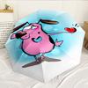 Pink Cowardly Dog Thumbs Up 8-Frame for Travel, camping, Casual Lightweight Portable Umbrella, Essential for every family Holidays Birthday Gift