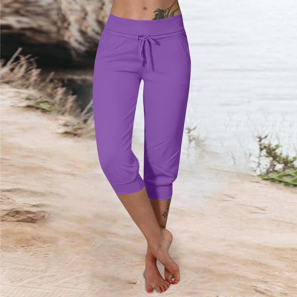 Брюки для женщин, укороченные шорты для женщин, летние новые повседневные эластичные модные повседневные брюки