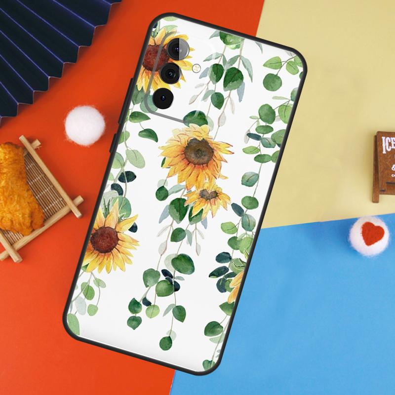 Sunflower Case For Samsung Galaxy A17 A35 A55 A06 A16 A26 A36 A56 A53 A32 A52 A33 A13 A14 A34 A54 A15