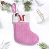 3d Pendant Gift Bag Letter Embroidered Gift Pendant Christmas Tree Decoration Pink Christmas Socks