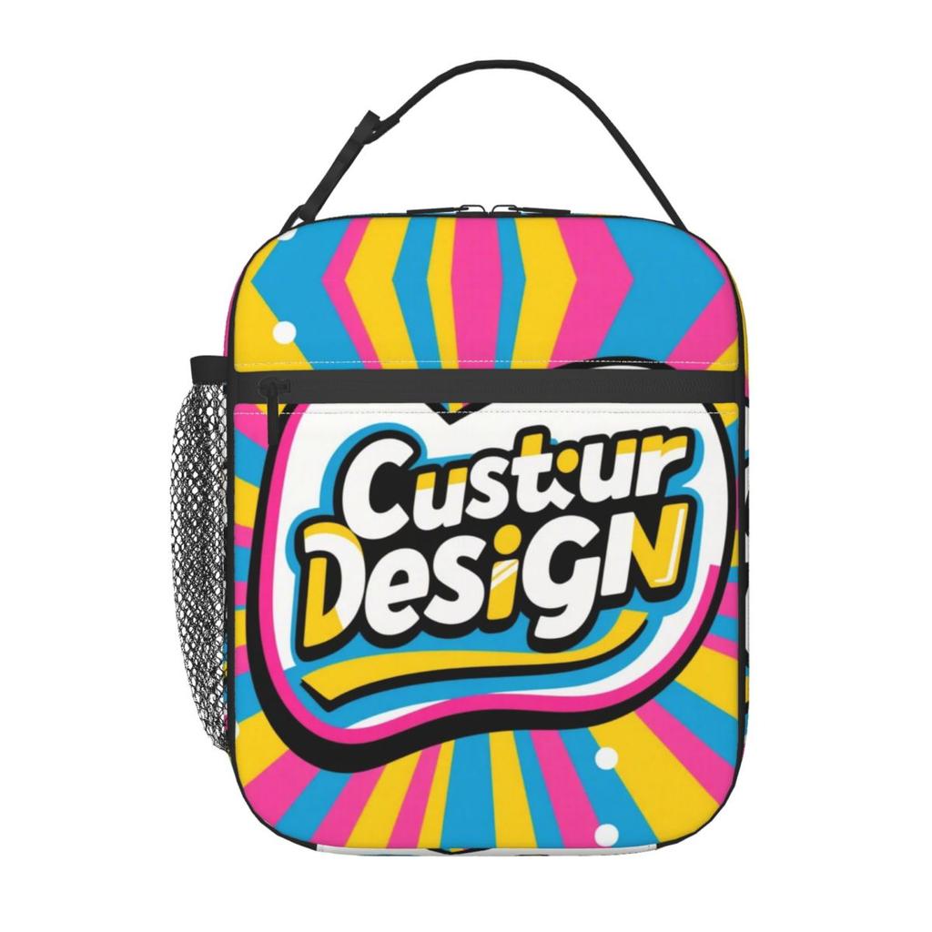 Custom Your Photo Logo Text Thermal Insulated Lunch Bag Women Personalized Image Resuable Bento Box for Work School Travel