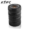 1/10 RC Crawler Car 4pcs 120mm Metal 1.9" Beadlock Wheel Rim Rubber Tire Set for Traxxas TRX4 RC4WD D90 Axial SCX10 II III MST