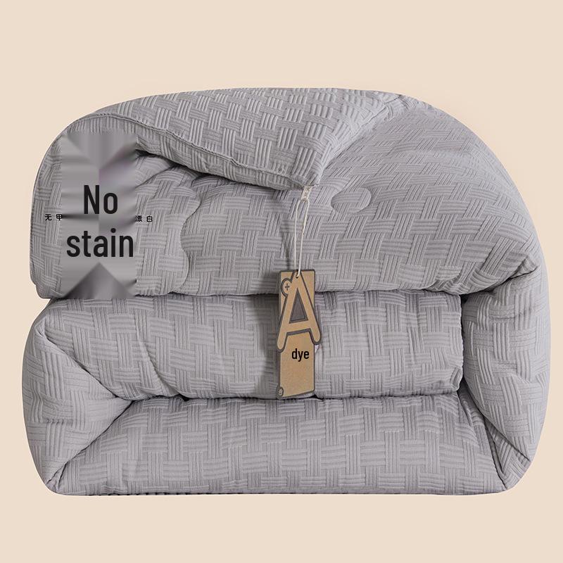 2025 A-Class Вафельное одеяло из стираного хлопка с наполнителем из соевого волокна - Утолщенное однотонное