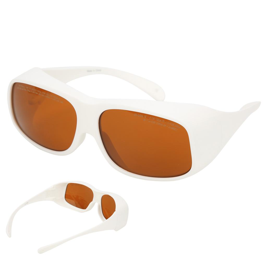 Safety Laser Glasses 532nm 1064nm Wavelength Protective Goggles Wearproof for Eye Protection(White )
