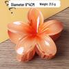 Colorful Plumeria Flower Shark Clip - Elegant Plastic Hair Accessory