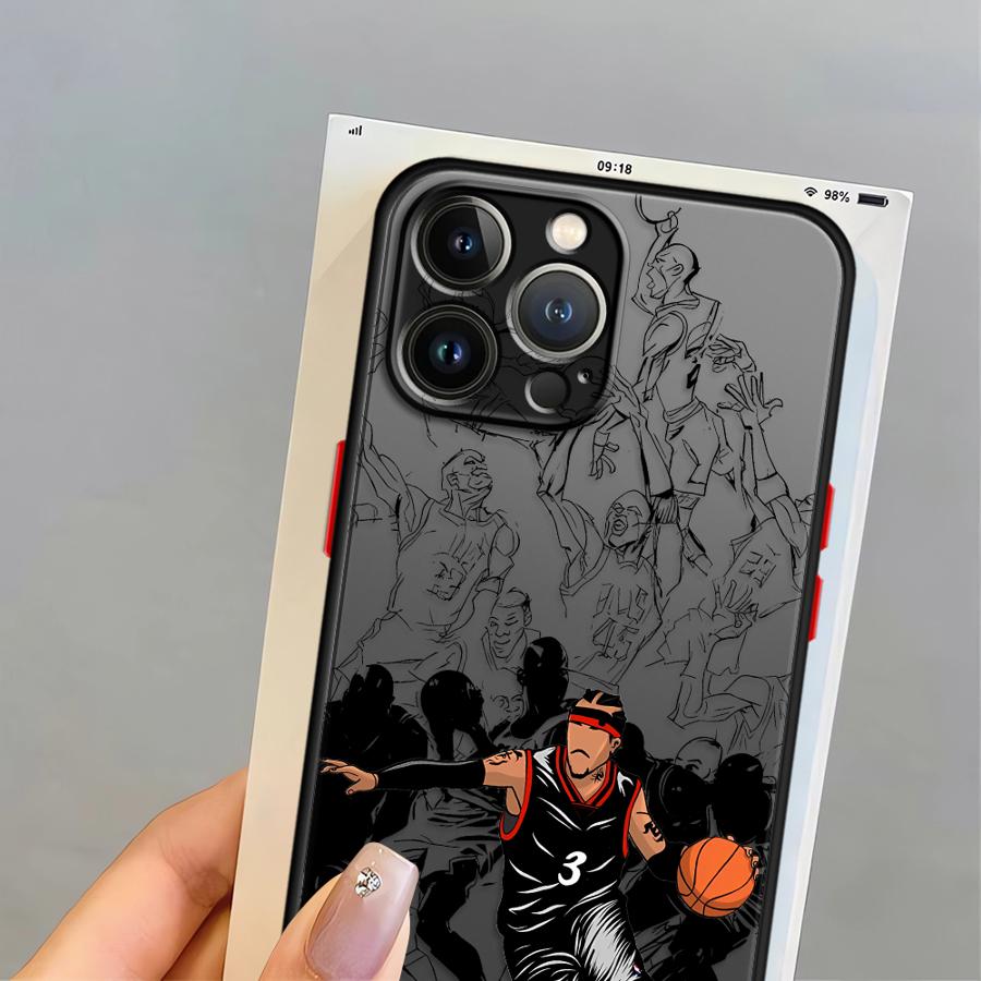 Крутой чехол со звездой баскетбола для iPhone 17 Pro Max 13 Mini 7 8 SE Air 14 XS XR 11 15 16 Plus 12 Funda Задняя крышка телефона