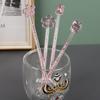 Cherry Flower Cat'S Claw Star Diamond Stirring Rod Shiny Glass Stick Heart-Shaped Cherry-Shaped Design Stirrer Drinkware Tools