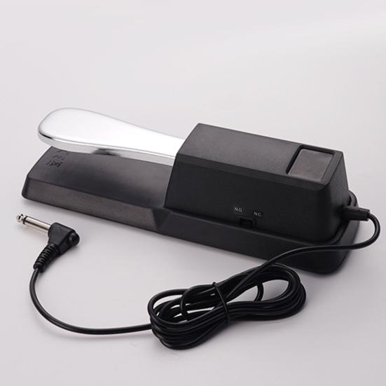 Электрическое пианино сустейн-педаль Нескользящий разъем 6,5 мм, универсальное электрическое цифровое пианино, металлическая педаль, аксессуары для музыкальных инструментов