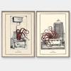 Vintage Octopus Penguin Orangutan Printing Funny Toilet Wall Art Canvas Painting Poster Gothic Steampunk Home DecorationPictures