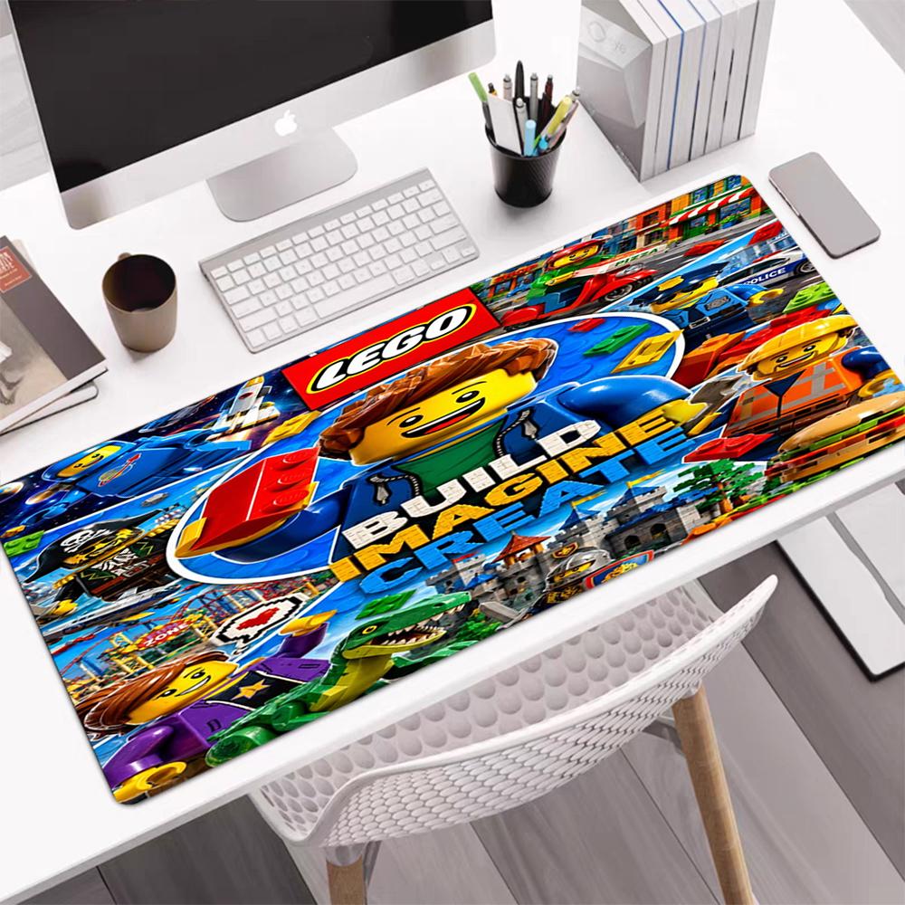 Коврик для мыши в стиле Lego, Нескользящая резиновая основа, Многофункциональный декор для офиса и дома, Идеально подходит для персонализации рабочего места.