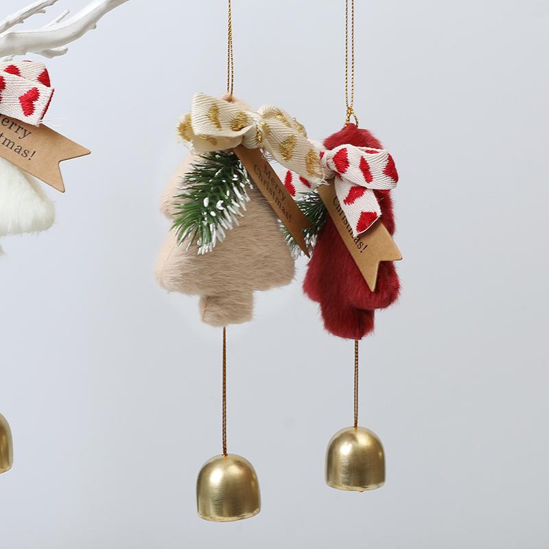 Плюшевые елочные колокольчики подвеска елка подвесное украшение веселые рождественские украшения для дома новогодние подарки Navidad