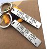 Lettering Keychain Engraved Keyrings I lOVE More The End Engraved Couple Keyring Charm for Birthday Christmas Gift