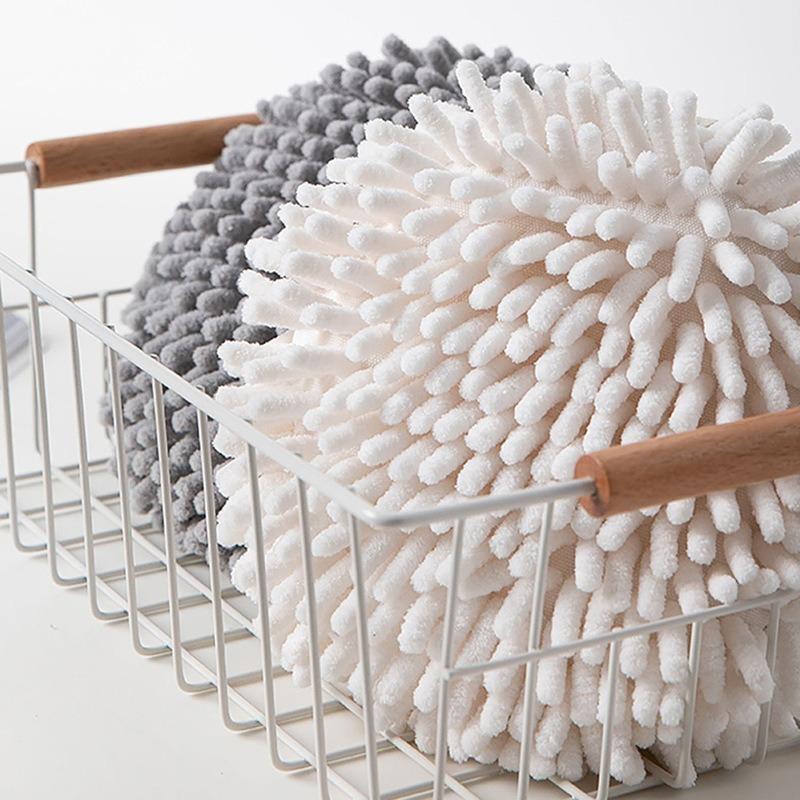 Мягкое утолщенное полотенце для рук из шенилла, быстросохнущее, впитывающее, подвесное полотенце для рук, кухонное полотенце для ванной комнаты