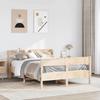 VidaXL Bed Frames Without Mattress 140x190 Cm Solid Pine Wood 3306939