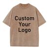 03 High Quality Cotton Custom Your Logo Design Men Women Acid Wash Shirt Vintage Short Sleeve T Shirt Oversize Tops